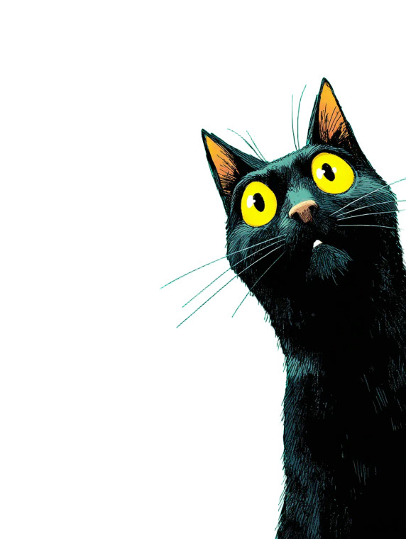 Cheeky Cat Vinyl Car Decal Sticker – Waterproof & UV-Resistant 8"