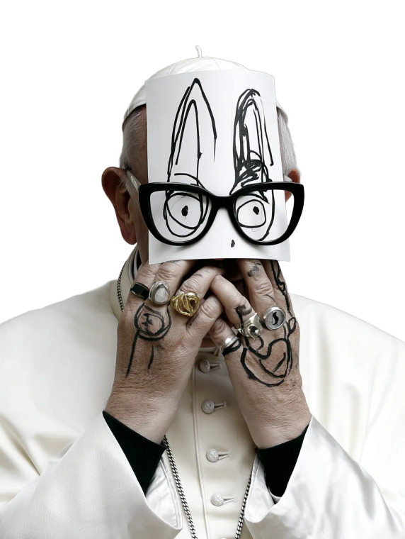 Pope Editorial Vinyl Car Decal Sticker – Waterproof & UV-Resistant 8"
