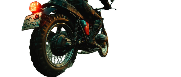 Futuristic Cyberpunk Biker Vinyl Car Decal Sticker – Waterproof & UV-Resistant 8"