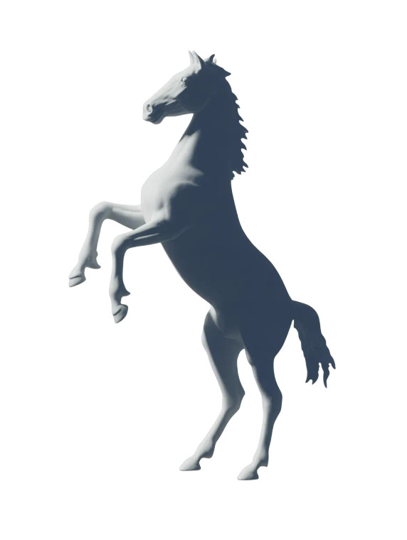 Horse Logo Vinyl Car Decal Sticker – Waterproof & UV-Resistant 8"