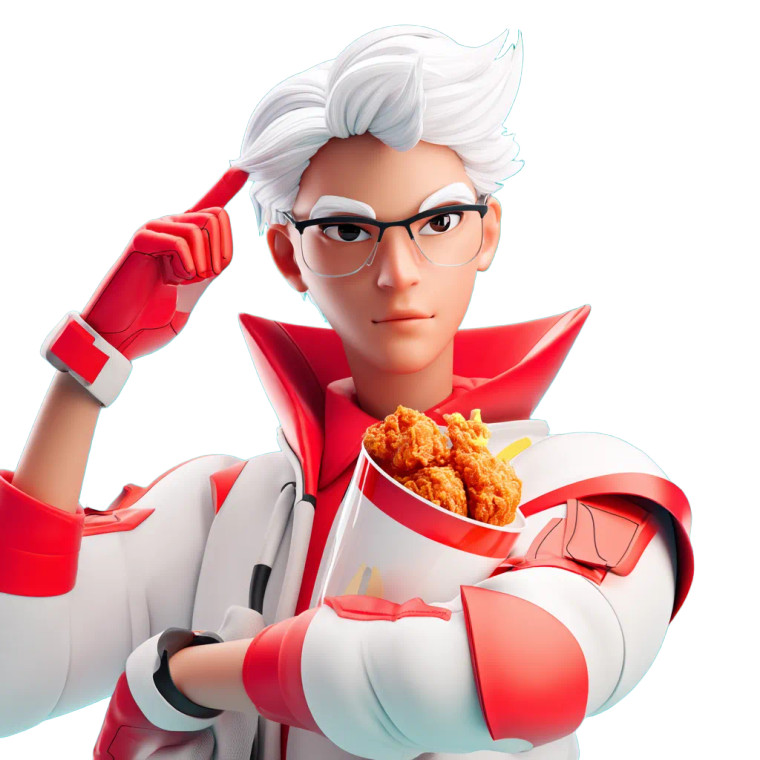 Young Colonel Sanders Vinyl Car Decal Sticker – Waterproof & UV-Resistant 8"