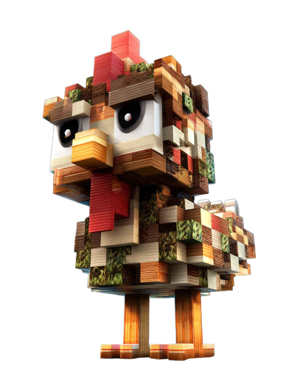 Minecraft Chicken V4 Vinyl Car Decal Sticker – Waterproof & UV-Resistant 8"