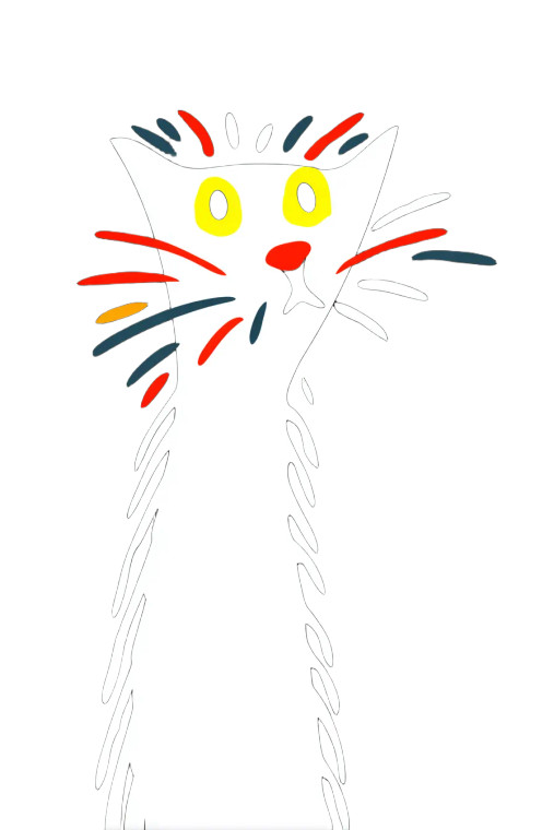 Chaotic Cat V6 Vinyl Car Decal Sticker – Waterproof & UV-Resistant 8"