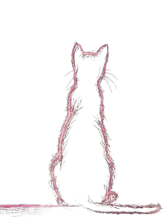 Silhouette Cat Vinyl Car Decal Sticker – Waterproof & UV-Resistant 8"