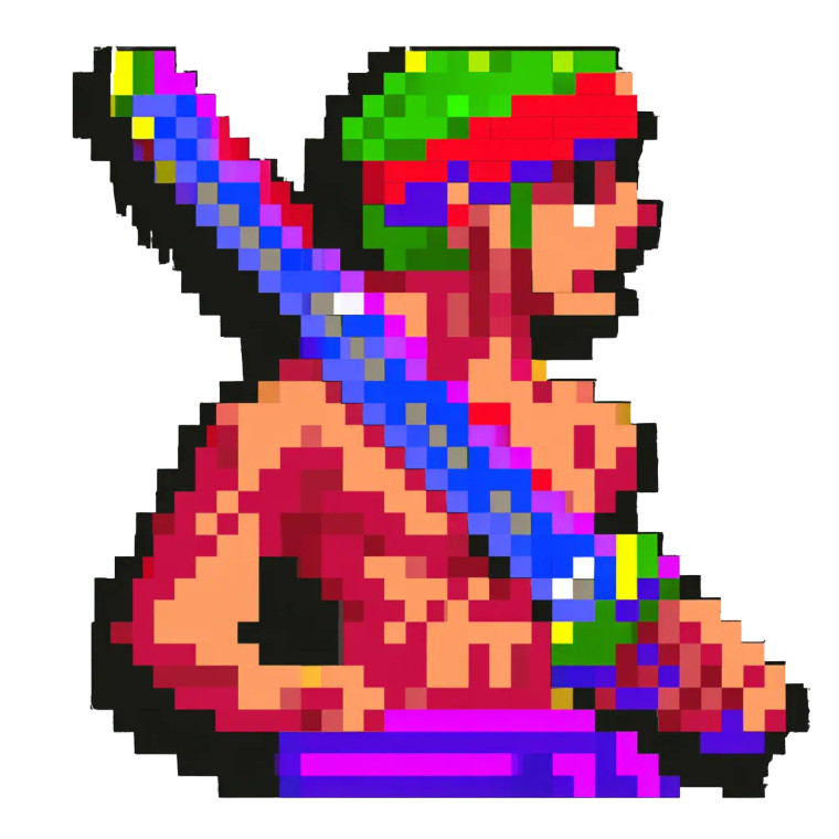 Zoro Pixel Sticker Vinyl Car Decal Sticker – Waterproof & UV-Resistant 8"