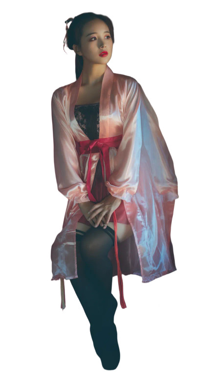Asian Hanfu Woman V5 Vinyl Car Decal Sticker – Waterproof & UV-Resistant 8"