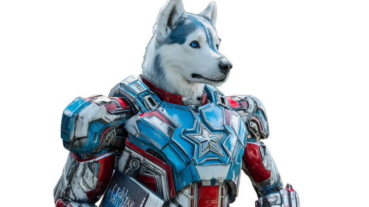 Android Husky Captain Vinyl Car Decal Sticker – Waterproof & UV-Resistant 8"