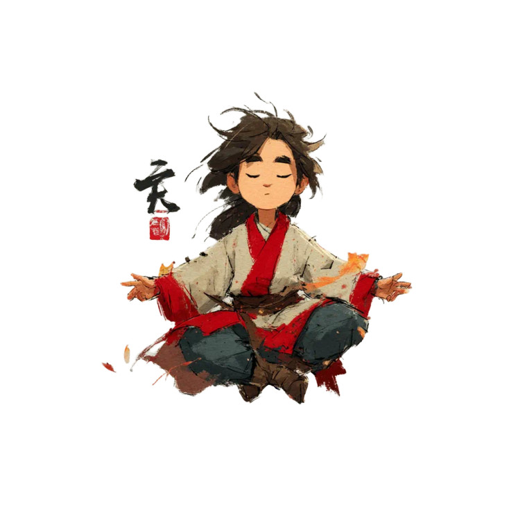 Serene Hanfu Boy Vinyl Car Decal Sticker – Waterproof & UV-Resistant 8"