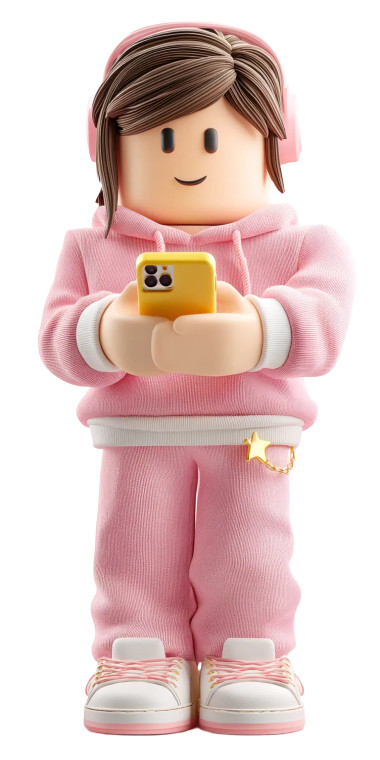 Roblox Girl Vinyl Car Decal Sticker – Waterproof & UV-Resistant 8"