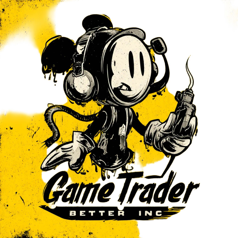 Game Trader Mascot Vinyl Car Decal Sticker – Waterproof & UV-Resistant 8"