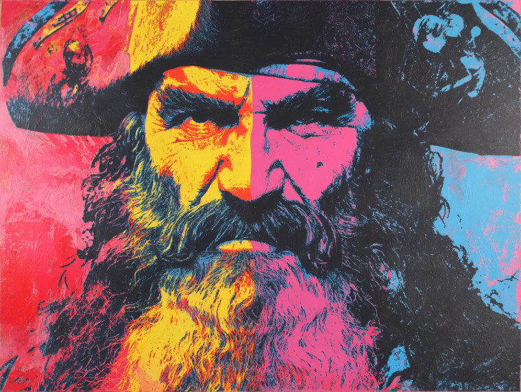 Warhol'S Blackbeard Vinyl Car Decal Sticker – Waterproof & UV-Resistant 8"