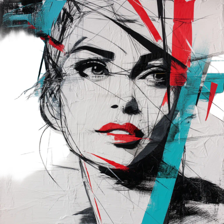 Abstract Urban Portrait Vinyl Car Decal Sticker – Waterproof & UV-Resistant 8"