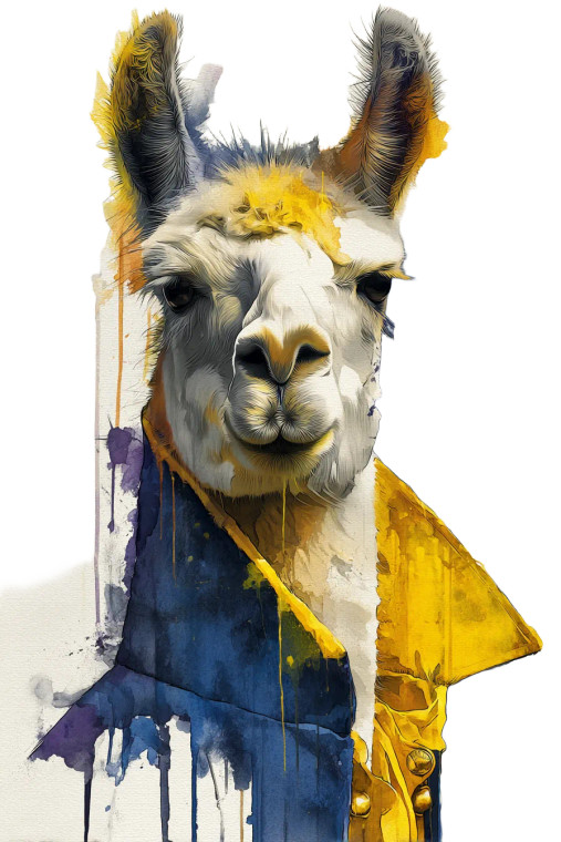 Napoléon Alpaca Art Vinyl Car Decal Sticker – Waterproof & UV-Resistant 8"