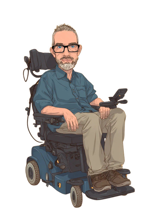 Man In Wheelchair Vinyl Car Decal Sticker – Waterproof & UV-Resistant 8"