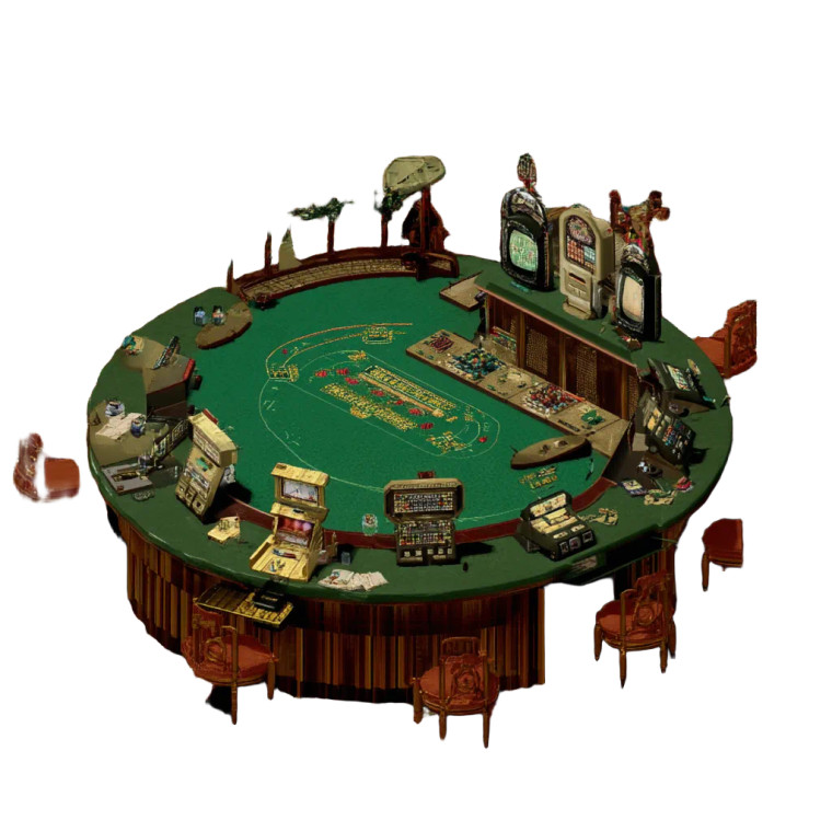 Luxury Casino Table Vinyl Car Decal Sticker – Waterproof & UV-Resistant 8"