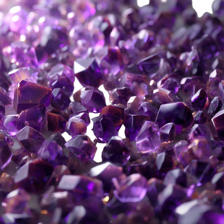 Vibrant Amethyst Crystals Vinyl Car Decal Sticker – Waterproof & UV-Resistant 8"