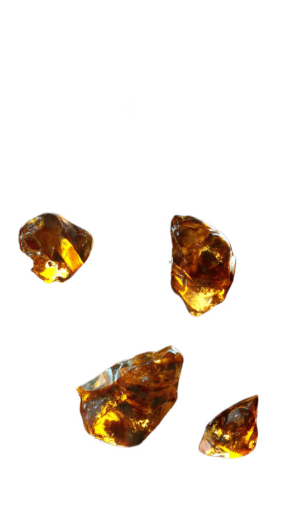 Amber Levitating Crystals Vinyl Car Decal Sticker – Waterproof & UV-Resistant 8"