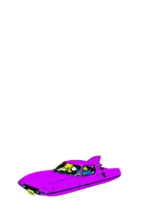 Vintage Rocket Car V2 Vinyl Car Decal Sticker – Waterproof & UV-Resistant 8"