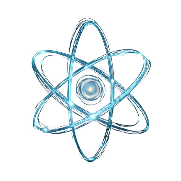 Futuristic Atom Symbol Vinyl Car Decal Sticker – Waterproof & UV-Resistant 8"