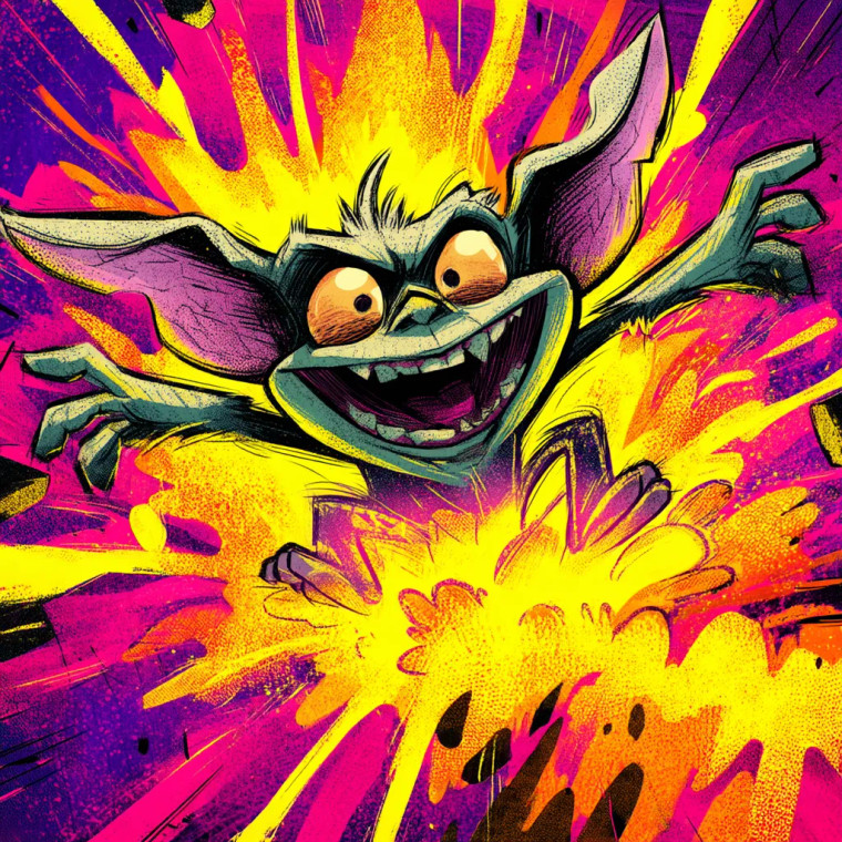 Cartoon Gremlin Vinyl Car Decal Sticker – Waterproof & UV-Resistant 8"