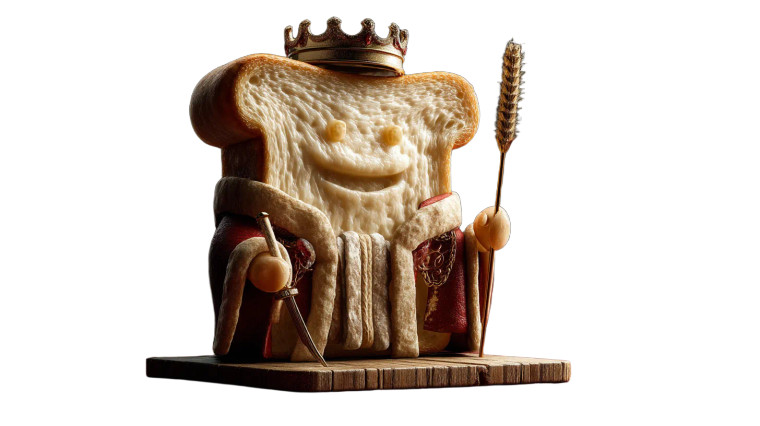 King Bread Slice Vinyl Car Decal Sticker – Waterproof & UV-Resistant 8"