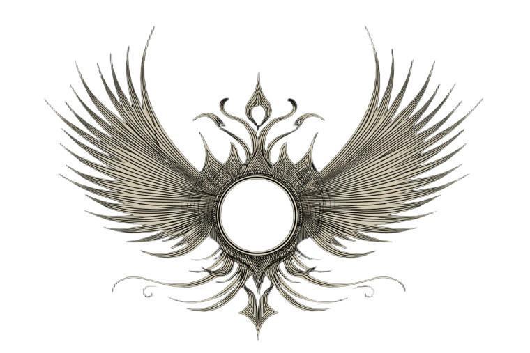 Tribal Wing Logo Vinyl Car Decal Sticker – Waterproof & UV-Resistant 8"