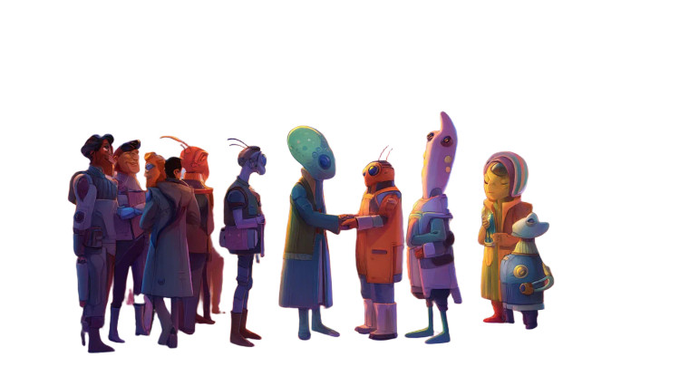 Harmonious Alien Meeting Vinyl Car Decal Sticker – Waterproof & UV-Resistant 8" Harmonious Alien Meeting Vinyl Car Decal Sticker – Waterproof & UV-Resistant 8"