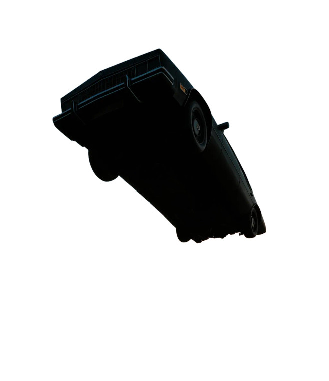 Surreal Burning Car Jump Vinyl Car Decal Sticker – Waterproof & UV-Resistant 8"