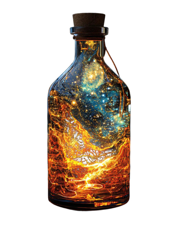 Universe In Bottle Vinyl Car Decal Sticker – Waterproof & UV-Resistant 8"