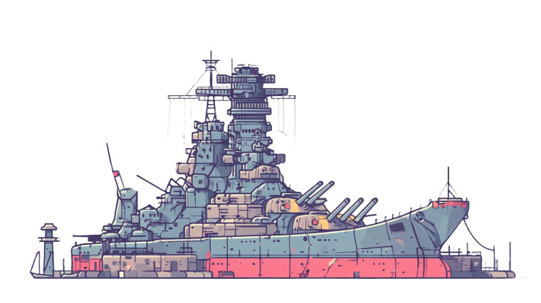 Battleship Yamato Idle Vinyl Car Decal Sticker – Waterproof & UV-Resistant 8"