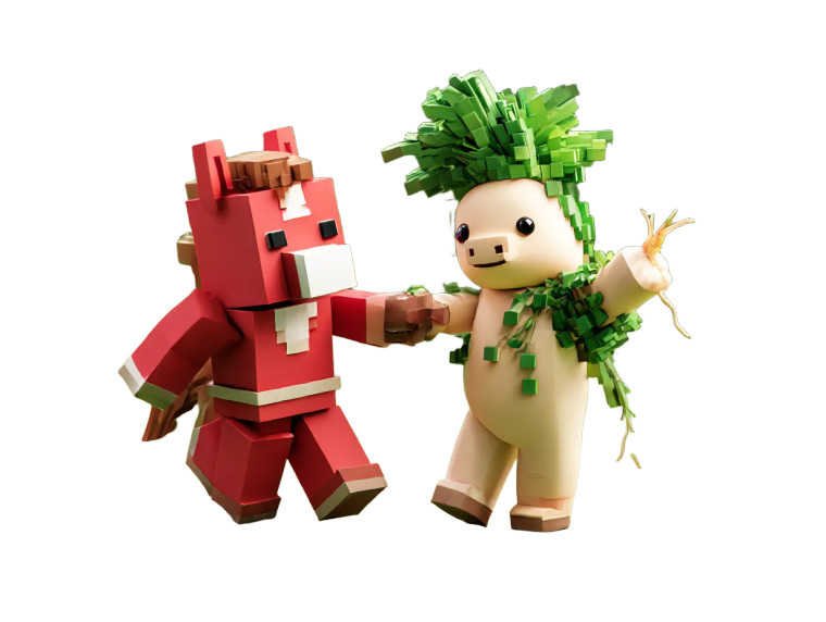 Minecraft Doll Duo Vinyl Car Decal Sticker – Waterproof & UV-Resistant 8"