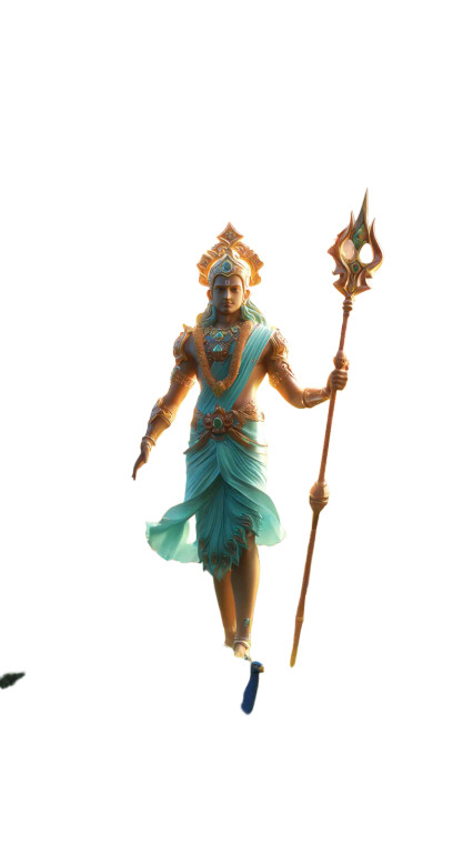 Divine Kartikeya Portrait Vinyl Car Decal Sticker – Waterproof & UV-Resistant 8"