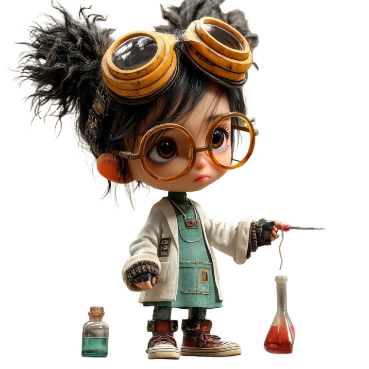 Mad Baby Scientist Vinyl Car Decal Sticker – Waterproof & UV-Resistant 8"