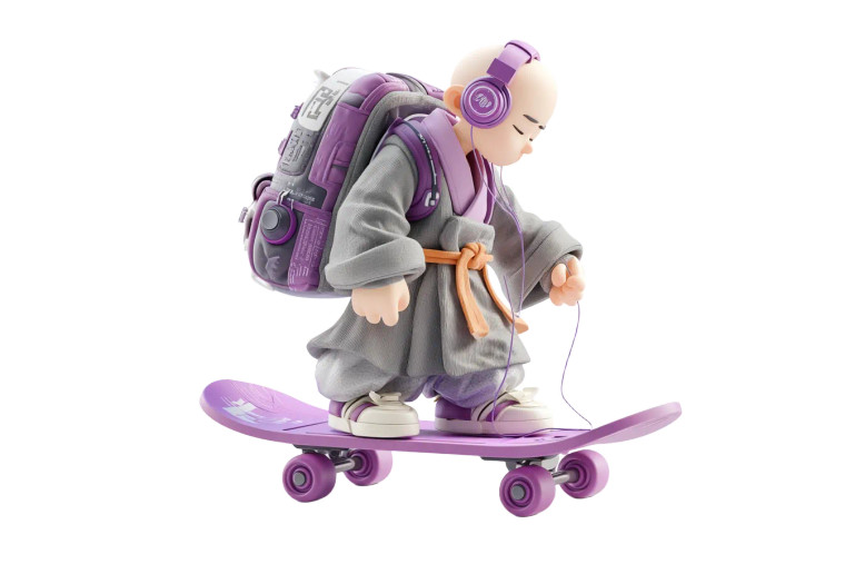 Cyber Kid Monk Vinyl Car Decal Sticker – Waterproof & UV-Resistant 8"