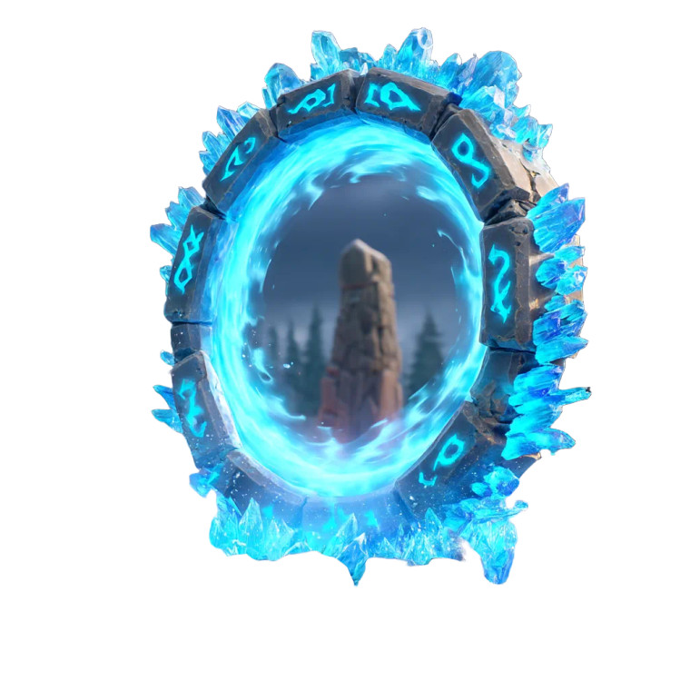 Frost Portal Icon Vinyl Car Decal Sticker – Waterproof & UV-Resistant 8"