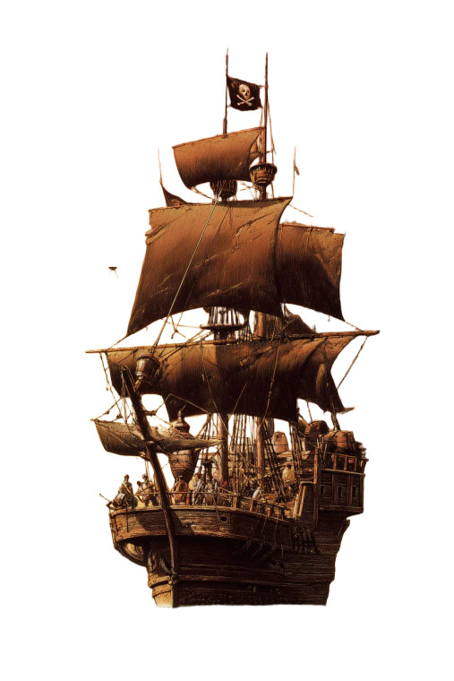 Pirate Ship Vinyl Car Decal Sticker – Waterproof & UV-Resistant 8"