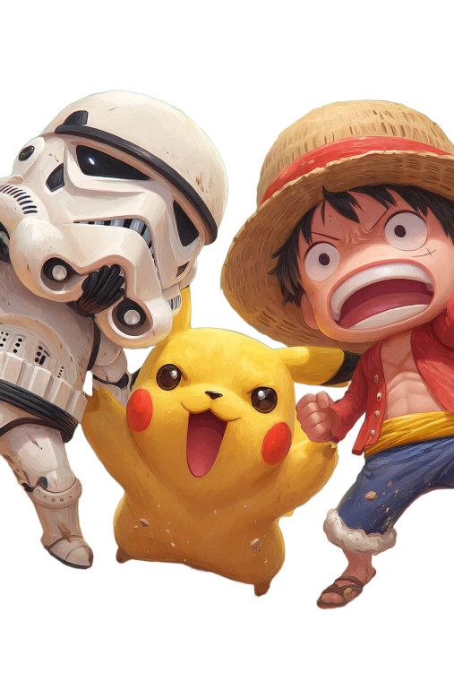 Chibi Fight Scene V3 Vinyl Car Decal Sticker – Waterproof & UV-Resistant 8"