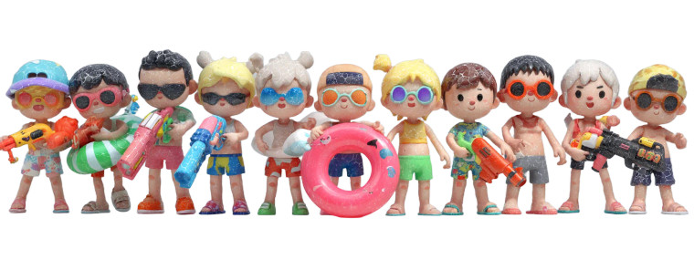 Popmart Water Fun Vinyl Car Decal Sticker – Waterproof & UV-Resistant 8"