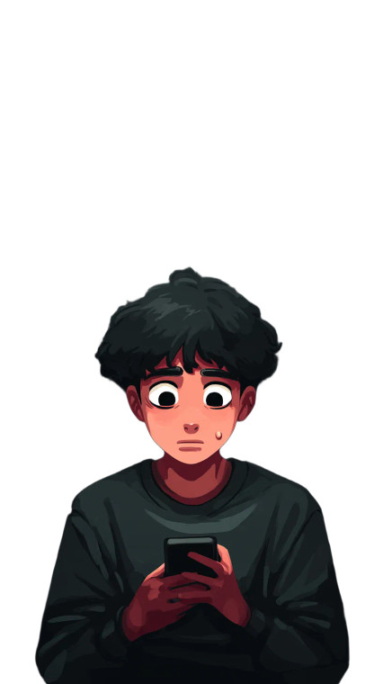 Phone Stare Vinyl Car Decal Sticker – Waterproof & UV-Resistant 8"