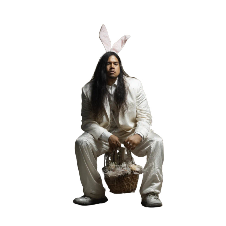 Metal Bunny Man Vinyl Car Decal Sticker – Waterproof & UV-Resistant 8"
