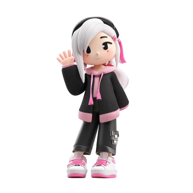 Roblox Npc Girl Vinyl Car Decal Sticker – Waterproof & UV-Resistant 8"