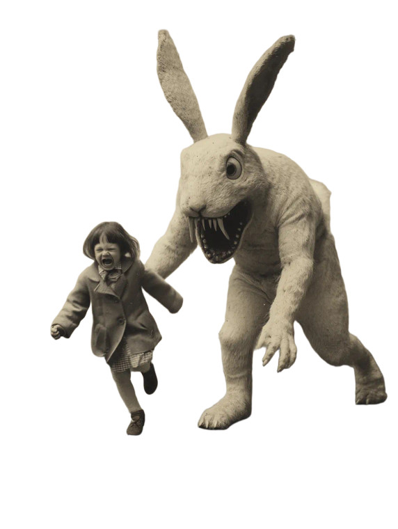 Horror Easter Bunny V6 Vinyl Car Decal Sticker – Waterproof & UV-Resistant 8"