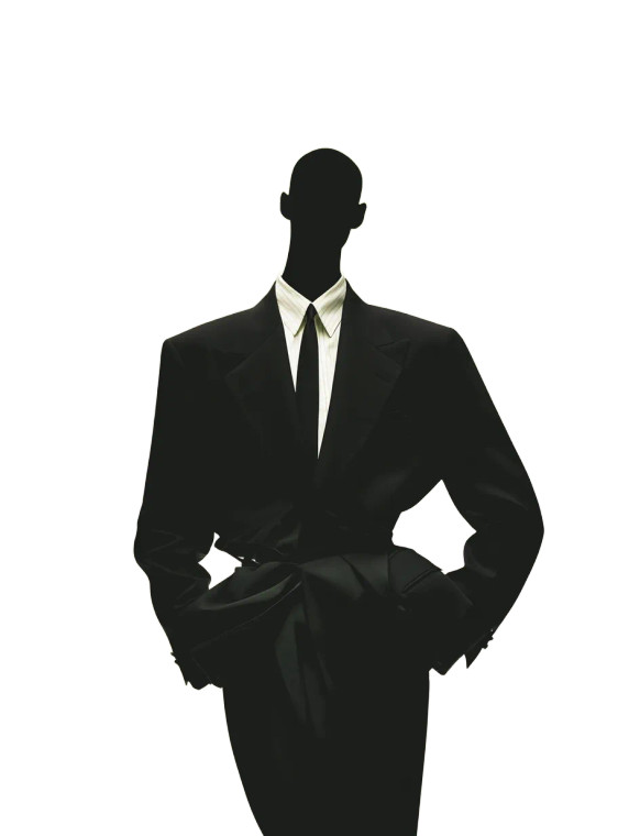 Formal Silhouette Vinyl Car Decal Sticker – Waterproof & UV-Resistant 8"