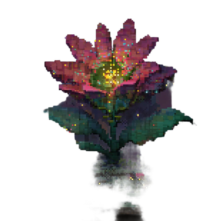 Magical Pixel Flower Vinyl Car Decal Sticker – Waterproof & UV-Resistant 8"