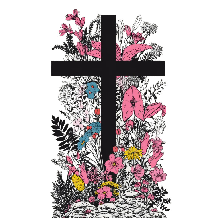 Cross Of Jesus V2 Vinyl Car Decal Sticker – Waterproof & UV-Resistant 8"