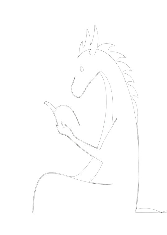 Dragon Reading Book V3 Vinyl Car Decal Sticker – Waterproof & UV-Resistant 8"