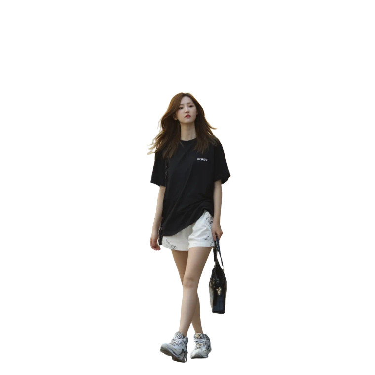 Trendy Model Walking Vinyl Car Decal Sticker – Waterproof & UV-Resistant 8"