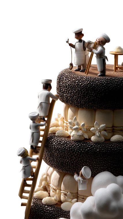 Whimsical Cake Creation Vinyl Car Decal Sticker – Waterproof & UV-Resistant 8"