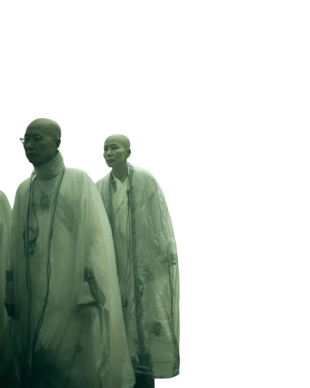 Futuristic Monks Shanghai Vinyl Car Decal Sticker – Waterproof & UV-Resistant 8"