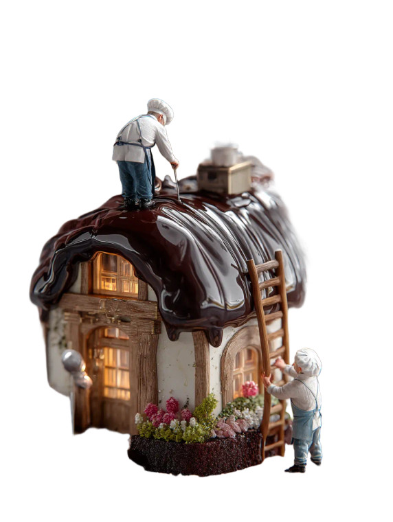 Giant Chocolate House Vinyl Car Decal Sticker – Waterproof & UV-Resistant 8"
